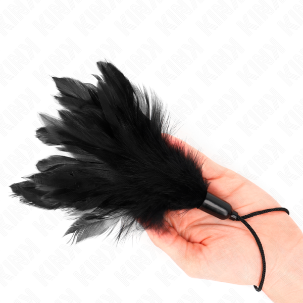 KINK PLUMAS PARA COSQUILLAS CON MANGO DE CUERDA BASE DE PLASTICO 15 CM