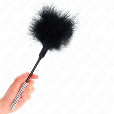 KINK PLUMAS PARA COSQUILLAS CON MANGO DE DIAMANTES DE IMITACION 27 CM