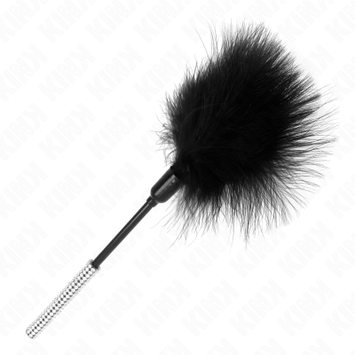KINK PLUMAS PARA COSQUILLAS CON MANGO DE DIAMANTES DE IMITACION 27 CM