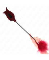 KINK PLUMAS PARA COSQUILLAS CON PALETA FORMA DE ROSA 38 CM