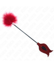 KINK PLUMAS PARA COSQUILLAS CON PALETA FORMA DE ROSA 38 CM