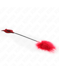 KINK PLUMAS PARA COSQUILLAS CON PALETA FORMA DE ROSA 38 CM