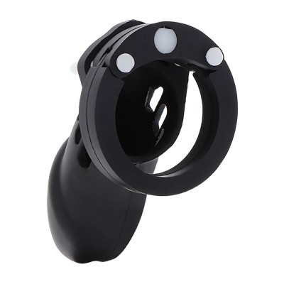 HIDDEN DESIRE EXTREME JAULA DE CASTIDAD SILICONA TALLA L NEGRO