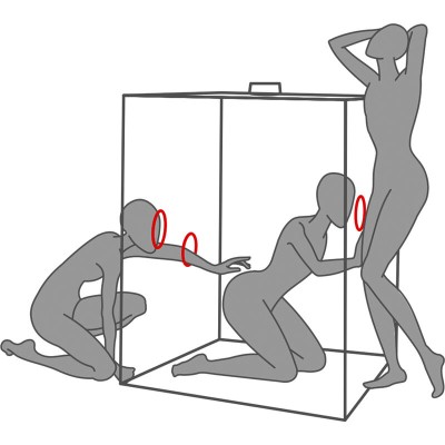 SECRET DOME KINK CLUB CABINA SCANDALE NEGRO ROJO