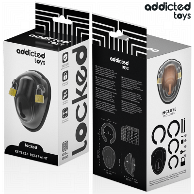 ADDICTED TOYS LOCKED KEYLESS RESTRAINT JAULA PARA PENE 115 CM