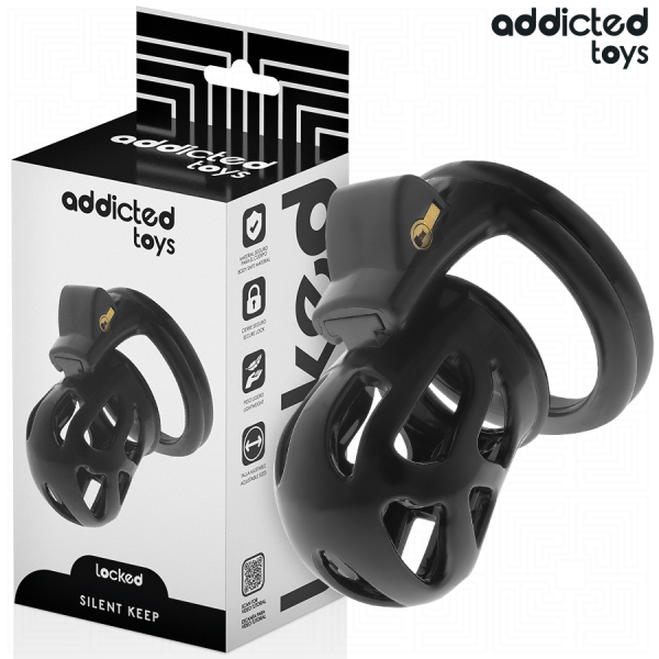 ADDICTED TOYS LOCKED SILENT KEEP JAULA PARA PENE 75 CM