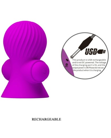 PRETTY LOVE ESTIMULADORES PEZONES 12 MODOS VIBRACION LILA