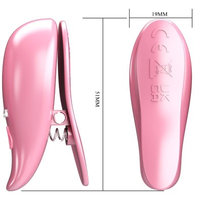 PRETTY LOVE LEAF PINZAS VIBRATORIAS PARA PEZONES ROSA