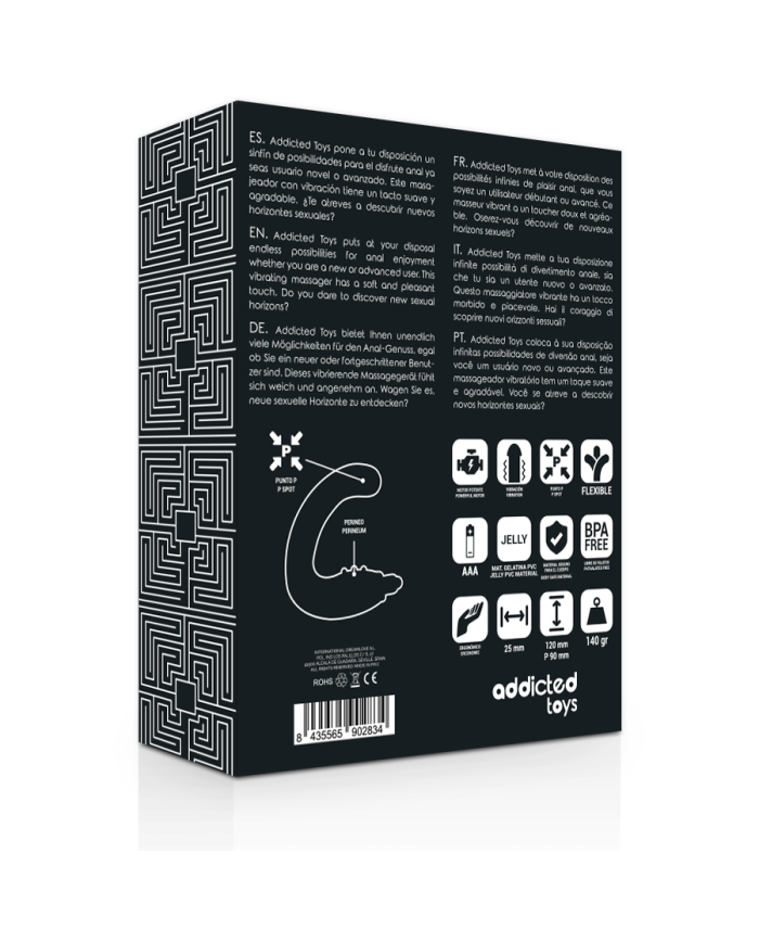 ADDICTED TOYS ANAL MASSAGER NEGRO ADDICTED TOYS ANAL MASSAGER NEGRO