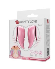 PRETTY LOVE LEAF PINZAS VIBRATORIAS PARA PEZONES ROSA