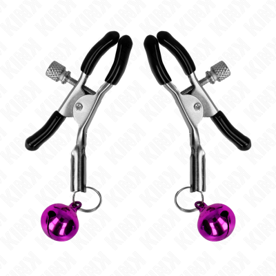 KINK PINZAS PARA PEZONES CON CAMPANILLA VIOLETA 6 CM