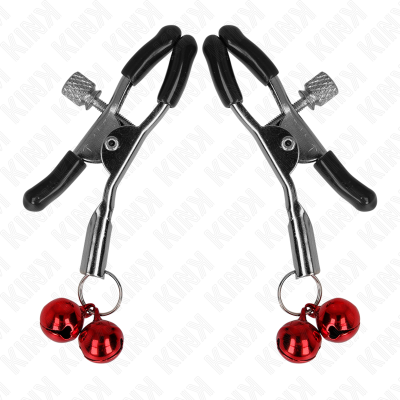 KINK PINZAS PARA PEZONES CON DOBLE CAMPANILLA ROJO 6 CM