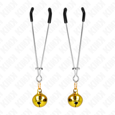 KINK PINZAS PARA PEZONES FINA CON CASCABEL DORADO 7 CM
