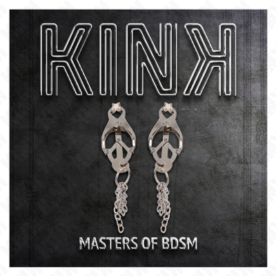 KINK PINZAS PARA PEZONES ESTILO JAPONES CON CADENAS PLATEADO