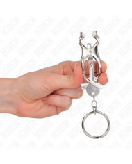 KINK PINZAS PARA PEZONES ESTILO JAPONES CON AROS PLATEADO