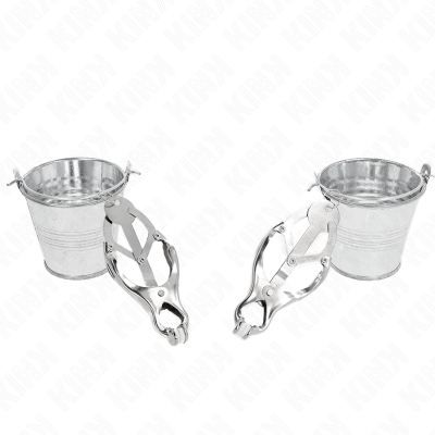 KINK PINZAS PARA PEZONES ESTILO JAPONES CON CUBOS PLATEADO