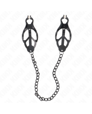 KINK PINZAS PARA PEZONES ESTILO JAPONES CON CADENA NEGRO 30 CM