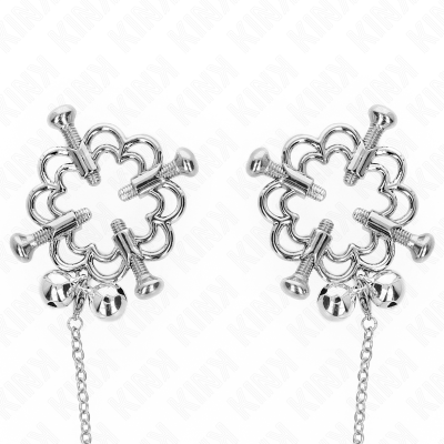 KINK PINZAS PARA PEZONES FLOR METALICA CON CADENA