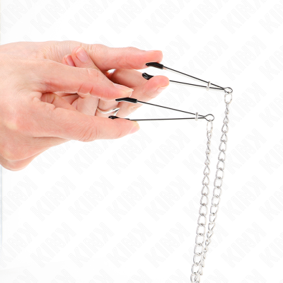 KINK PINZAS PARA PEZONES Y CLITORIS CON CADENA 30 CM MODELO 1