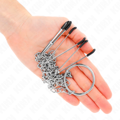 KINK PINZAS PARA PEZONES Y CLITORIS CON CADENA 30 CM MODELO 1