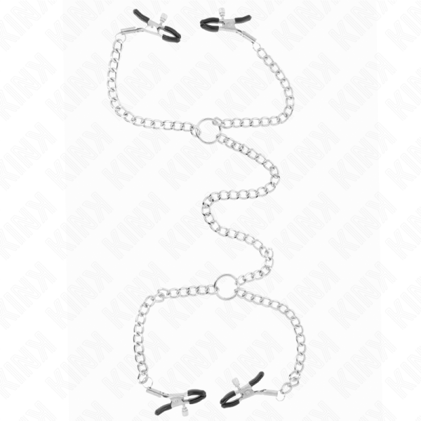 KINK PINZAS PARA PEZONES DOBLE 32 CM CON CADENAS 14 CM