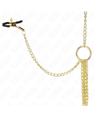 KINK PINZAS PARA PEZONES Y CLITORIS 4 ENGANCHES AJUSTABLE DORADO