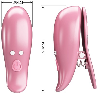 PRETTY LOVE CAILEY PINZAS PARA PEZONES 10 VIBRACIONES CONTROL REMOTO ROSA