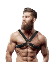 FETISH SUBMISSIVE ATTITUDE ARNES BULLDOG AJUSTABLE ECOPIEL PECHO CRUZADO HOMBRE