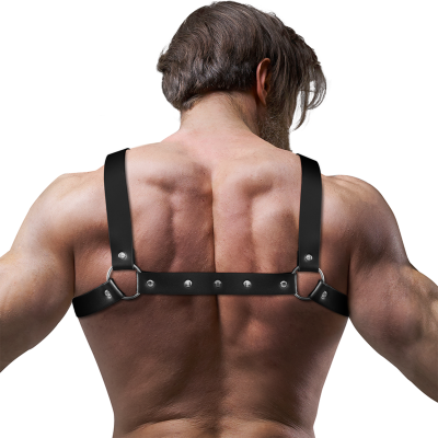 FETISH SUBMISSIVE ATTITUDE ARNES BULLDOG AJUSTABLE ECOPIEL PECHO CRUZADO HOMBRE