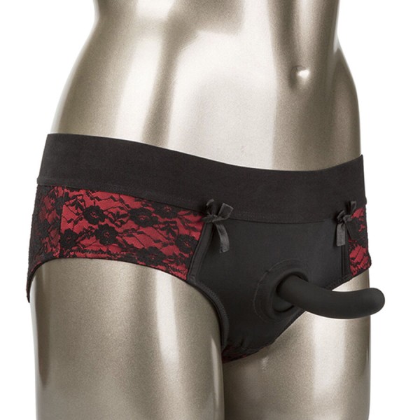 CALEXOTICS SCANDAL SET DE BRAGUITAS SIN ENTREPIERNAS CON DILDO TALLA S M