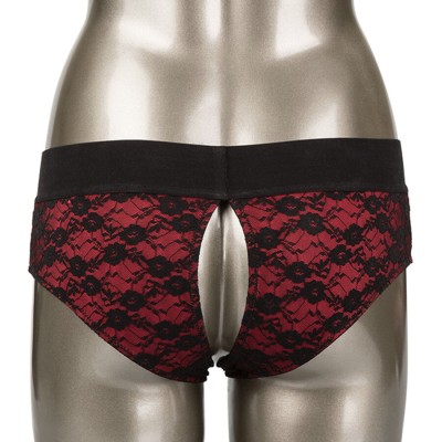 CALEXOTICS SCANDAL SET DE BRAGUITAS SIN ENTREPIERNAS CON DILDO TALLA S M