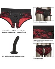 CALEXOTICS SCANDAL SET DE BRAGUITAS SIN ENTREPIERNAS CON DILDO TALLA S M