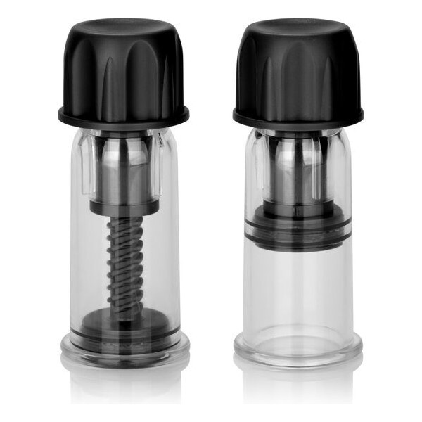 CALEXOTICS VACCUM TWIST SUCCIONADORES PEZONES NEGRO