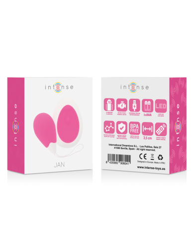 INTENSE JAN HUEVO VIBRADOR CONTROL REMOTO ROSA INTENSE JAN HUEVO VIBRADOR CONTROL REMOTO ROSA