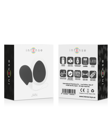 INTENSE JAN HUEVO VIBRADOR CONTROL REMOTO NEGRO INTENSE JAN HUEVO VIBRADOR CONTROL REMOTO NEGRO