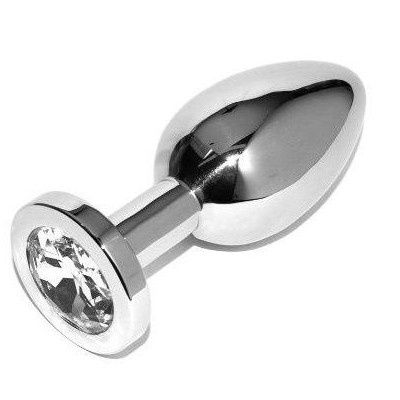 METAL HARD ANAL PLUG DIAMOND TRANSPARENTE SMALL 571CM