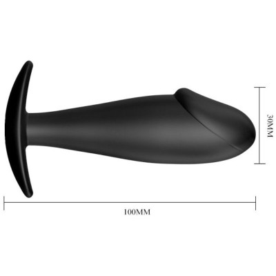 PRETTY LOVE PLUG ANAL SILICONA FORMA PENE NEGRO