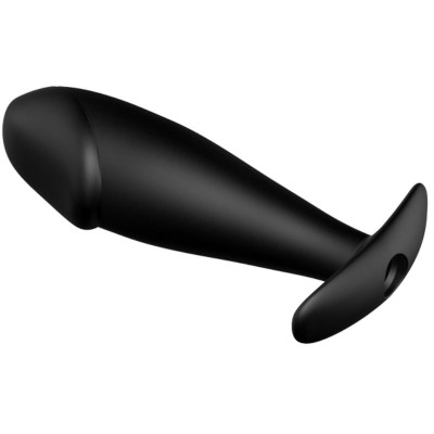 PRETTY LOVE PLUG ANAL SILICONA FORMA PENE Y 12 MODOS VIBRACION NEGRO