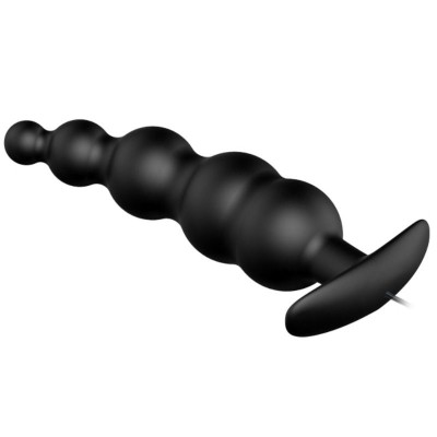 PRETTY LOVE PLUG ANAL SILICONA ESTIMULACION EXTRA Y 12 MODOS VIBRACION NEGRO CONTROL REMOTO
