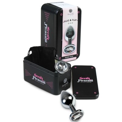 SECRETPLAY PLUG ANAL ALUMINIO TRANSPARENTE 8 CM