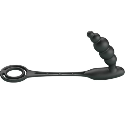 PRETTY LOVE ANILLOS PENE CON PLUG VIBRADOR