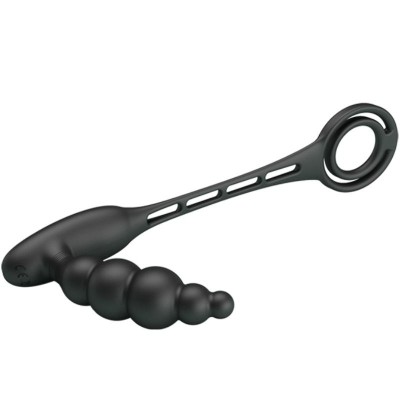 PRETTY LOVE ANILLOS PENE CON PLUG VIBRADOR