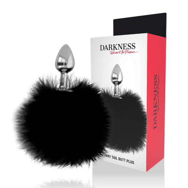 DARKNESS EXTRA BUTTPLUG ANAL CON COLA NEGRO 7 CM