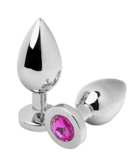 METAL HARD ANAL PLUG DIAMOND ROSA MEDIUM 762CM