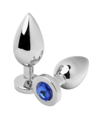 METAL HARD ANAL PLUG DIAMOND AZUL MEDIUM 762CM