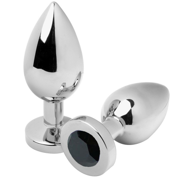 METAL HARD ANAL PLUG DIAMOND NEGRO SMALL 571CM