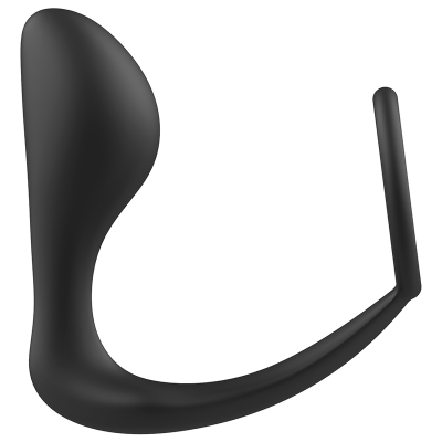 ADDICTED TOYS PLUG ANAL CON ANILLO SILICONA NEGRO