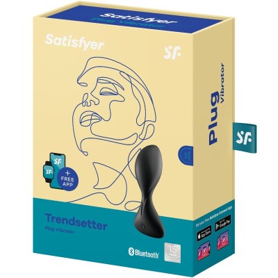 SATISFYER TRENDSETTER PLUG VIBRADOR APP NEGRO