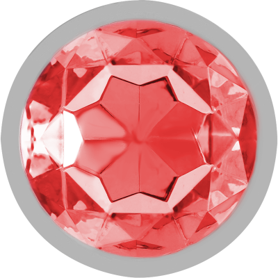 INTENSE PLUG ANAL METAL ALUMINIO CON CRISTAL ROJO TALLA L