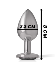 INTENSE PLUG ANAL METAL ALUMINIO CON CRISTAL NEGRO TALLA M